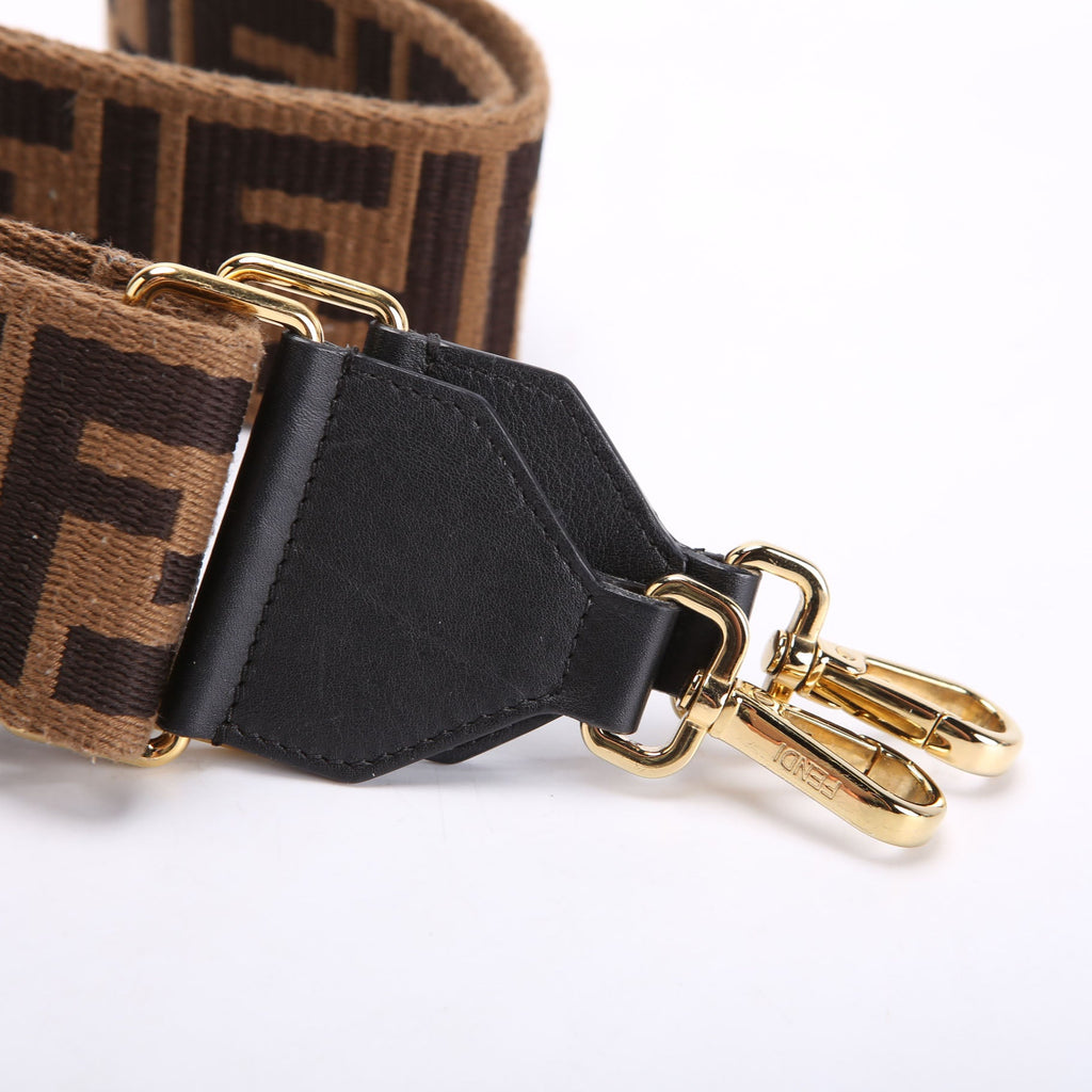 Fendi 8AV386 Strap You FF Fabric Strap Brown/Black