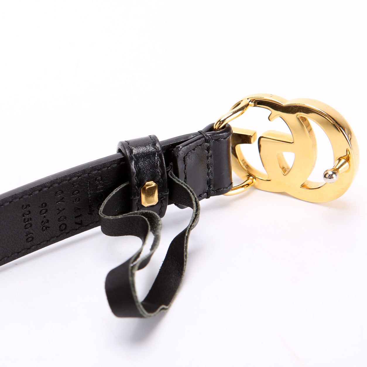 409417 GG Marmont Thin Belt Size 90/36 Black