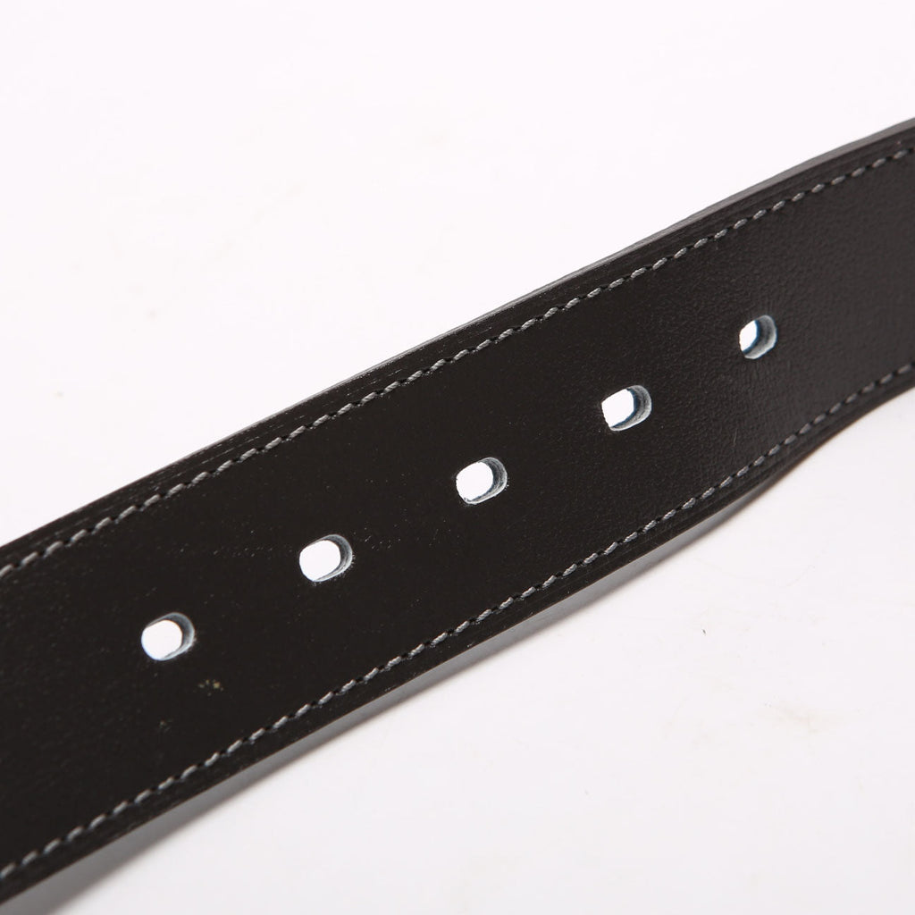 Hermes Quentin Reversible Leather Belt Size 100 Blue/Black