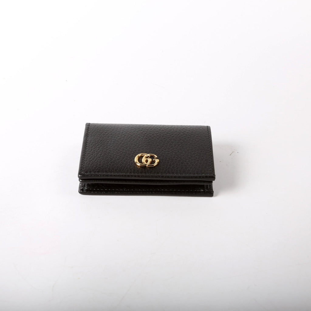 456126 GG Marmont Card Case Black