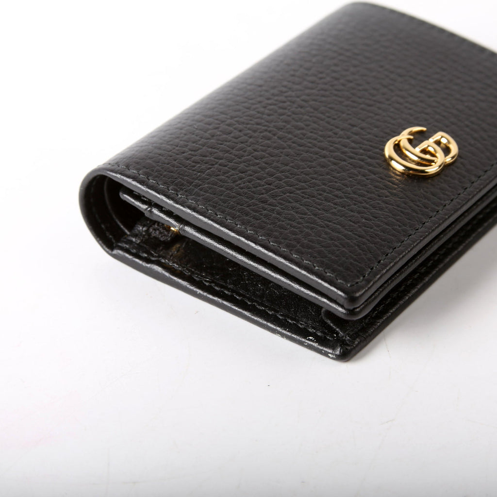 456126 GG Marmont Card Case Black