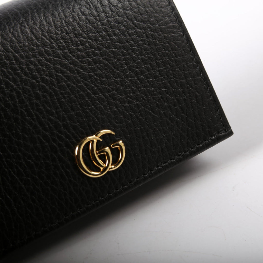 456126 GG Marmont Card Case Black