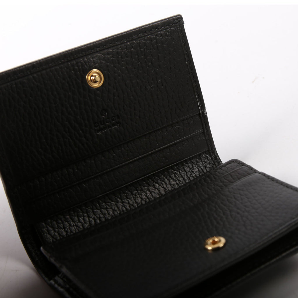 456126 GG Marmont Card Case Black