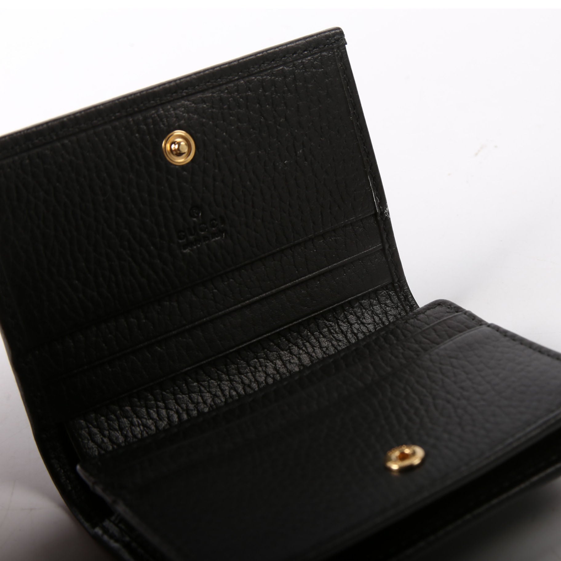 456126 GG Marmont Card Case Black