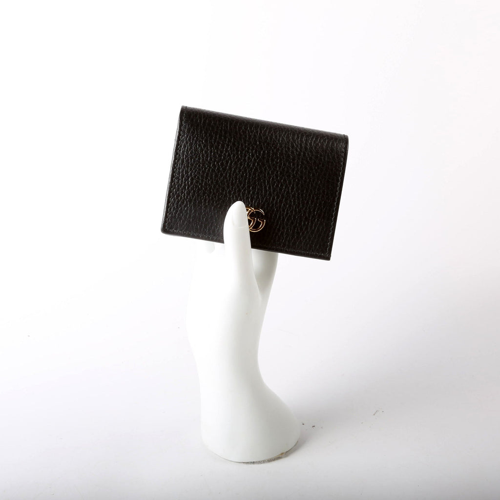 456126 GG Marmont Card Case Black