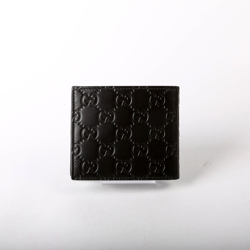 779836 GG Emblem Bi-Fold Wallet Black