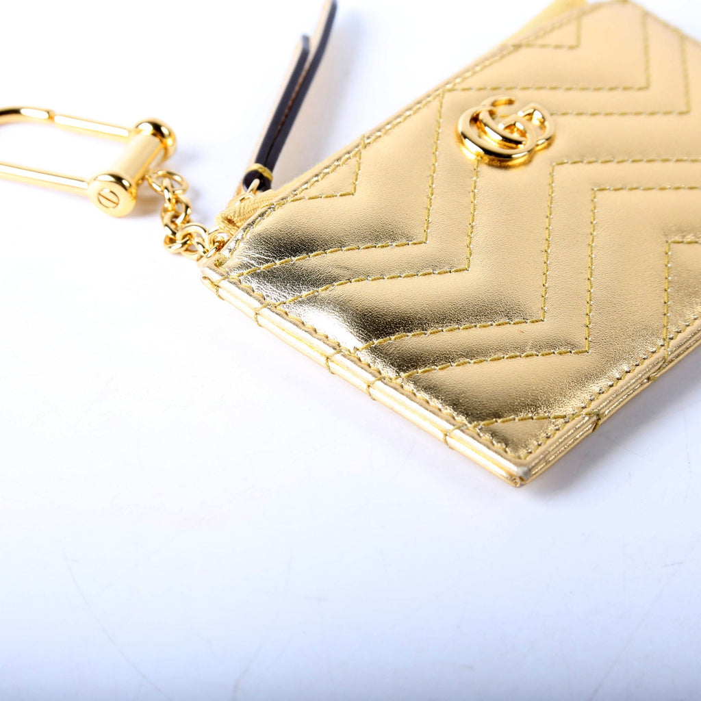 Gucci 826199 Marmont Key Pouch Gold