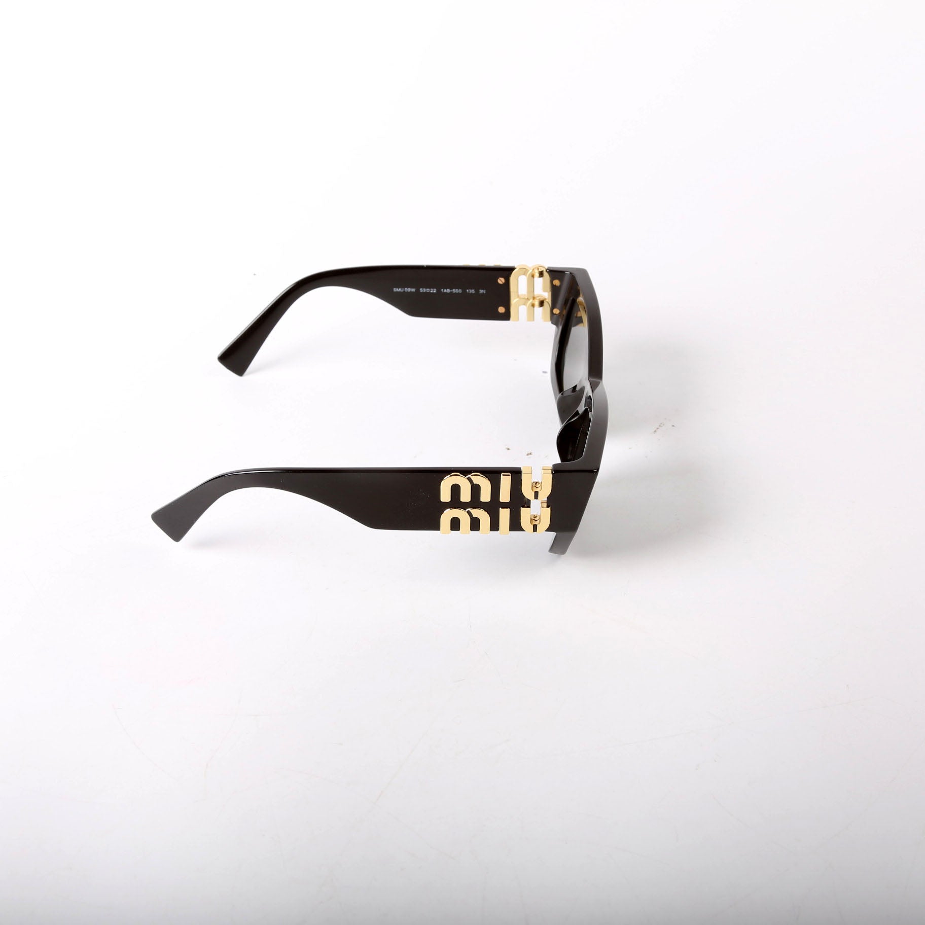 SMU09W Miu Glimpse Sunglasses Black/Gold