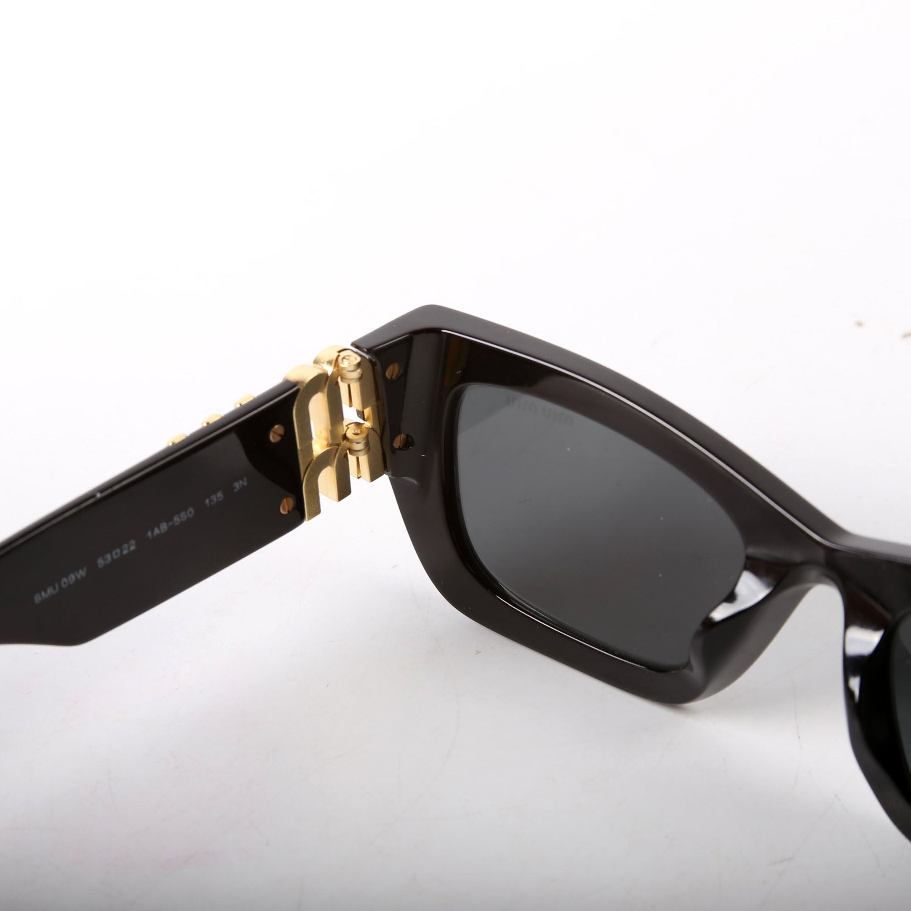 SMU09W Miu Glimpse Sunglasses Black/Gold