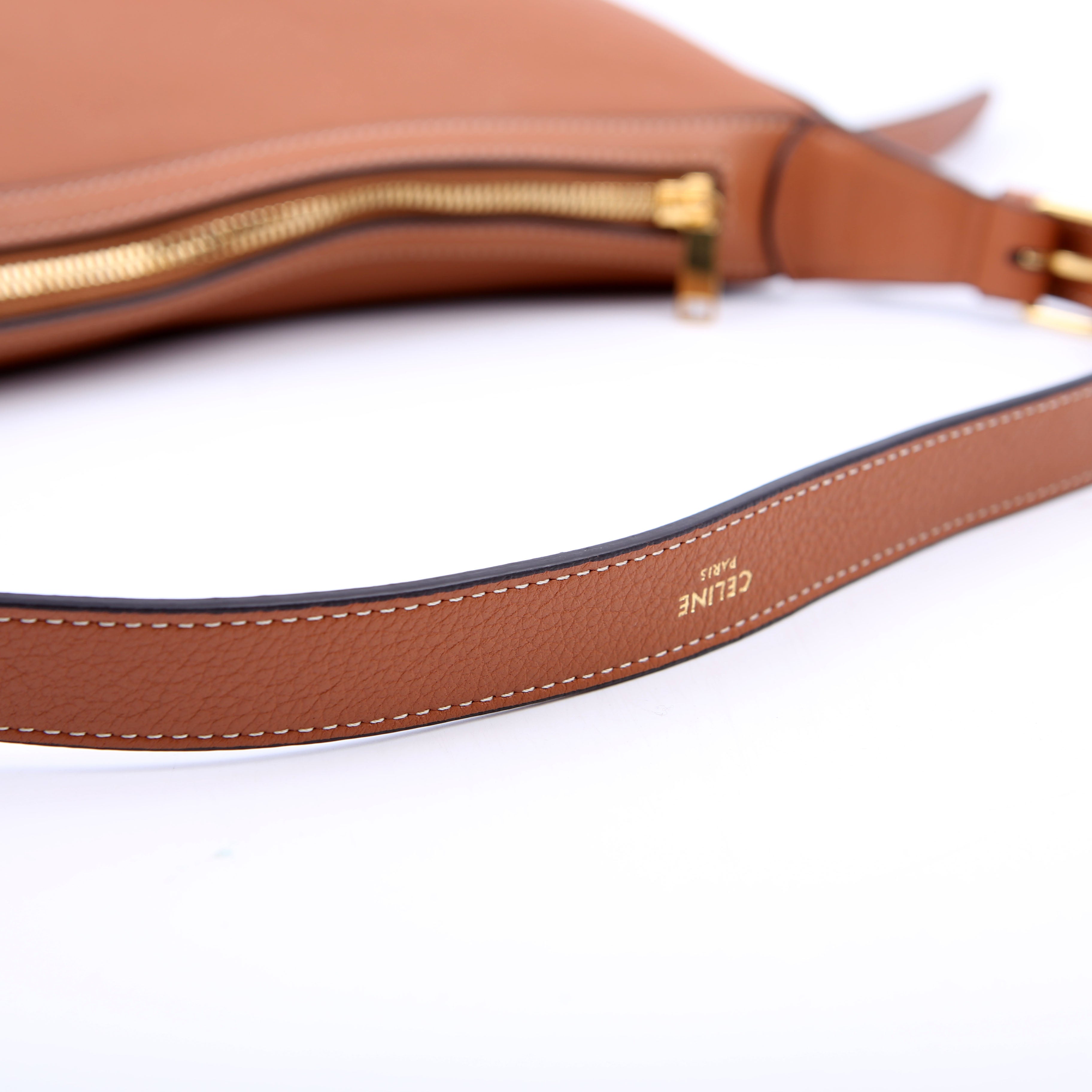 Triomphe Heloise Medium Shoulder Calfskin Brown