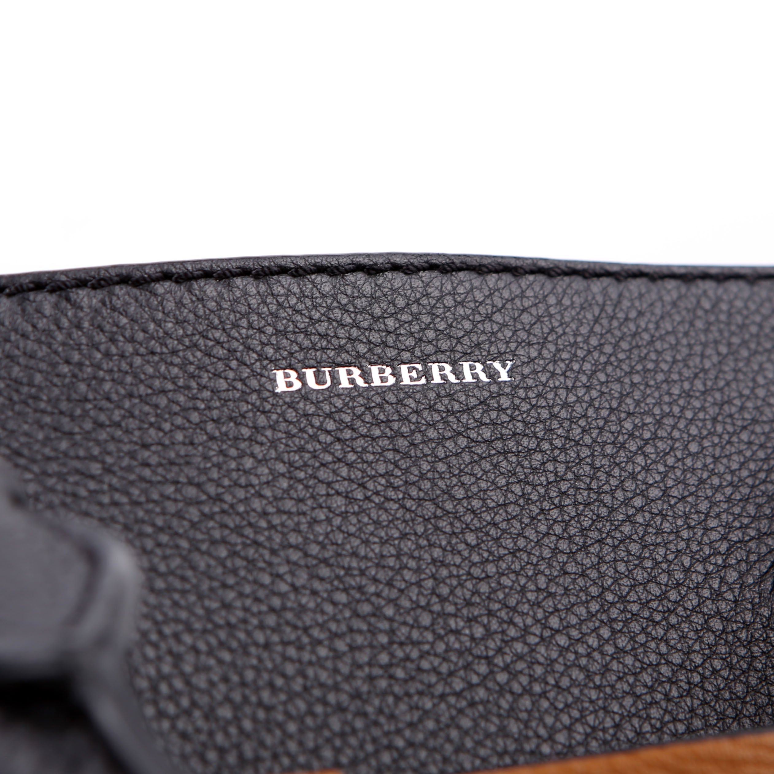 Belt Tote Bag Medium Leather Black