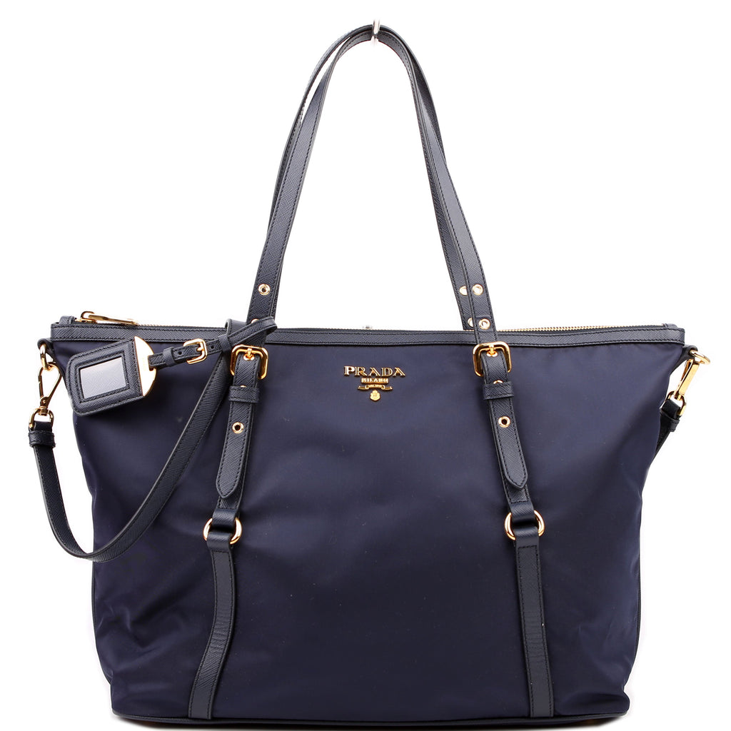 1BG253 Nylon Shopping Tote Blue