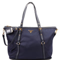 1BG253 Nylon Shopping Tote Blue