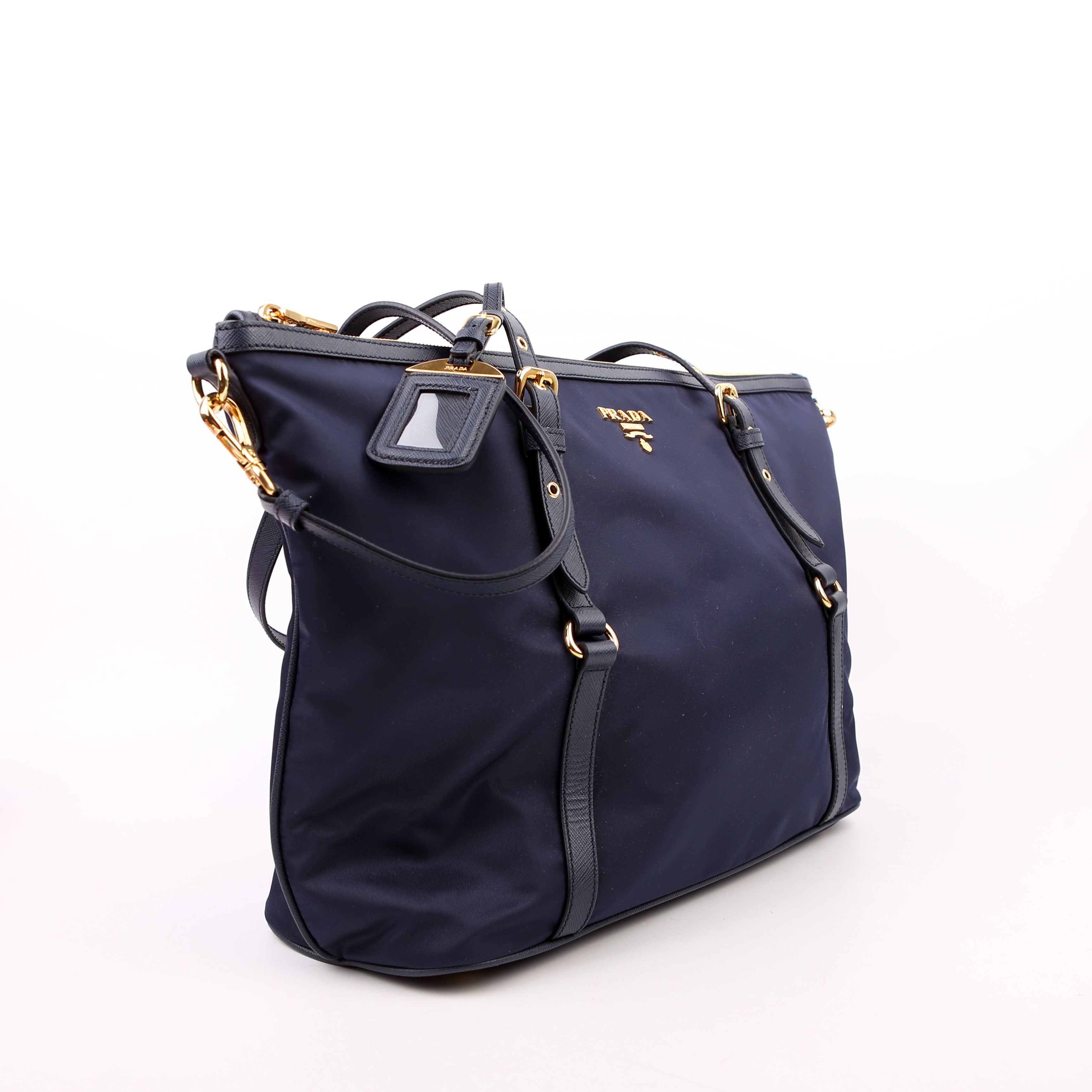 1BG253 Nylon Shopping Tote Blue