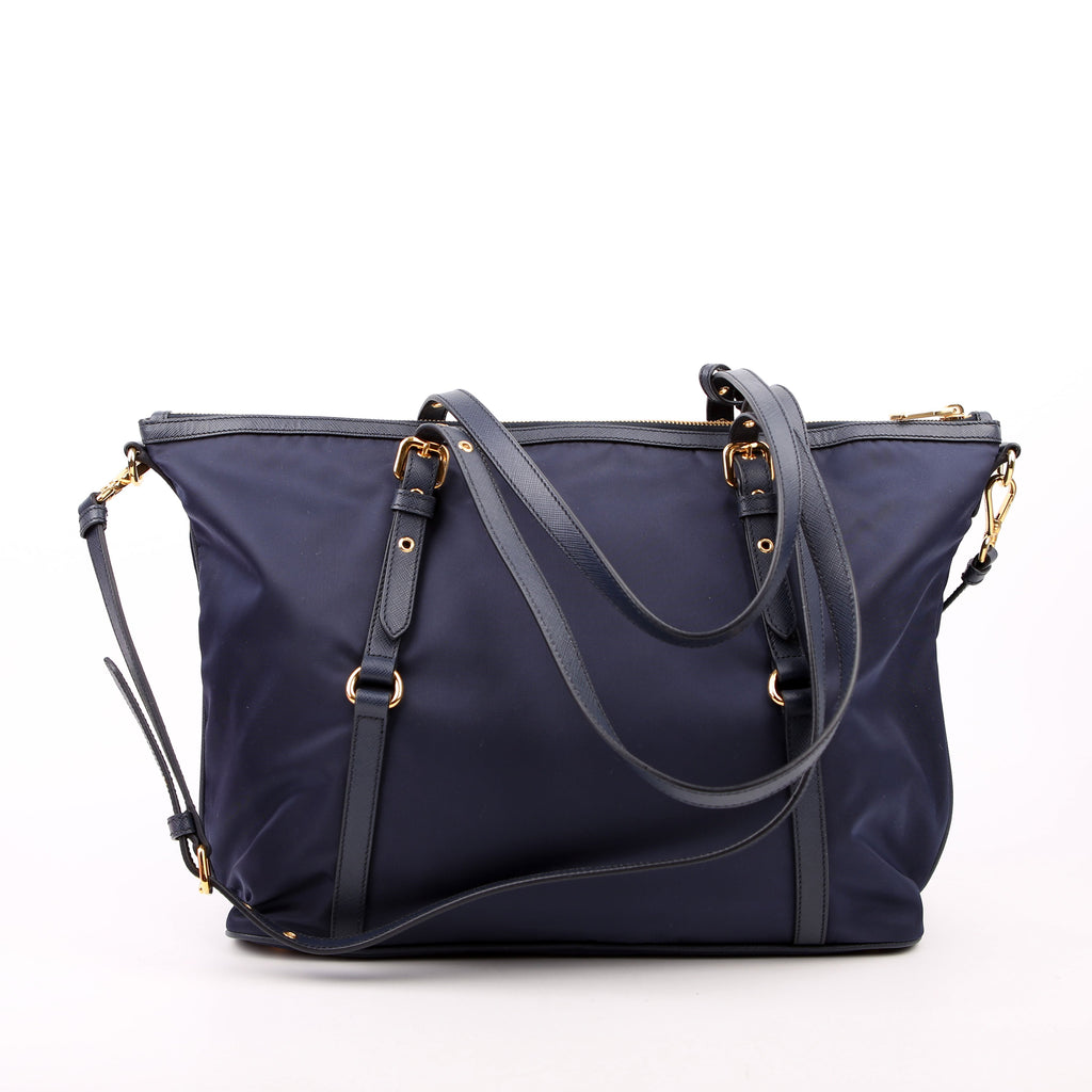 1BG253 Nylon Shopping Tote Blue