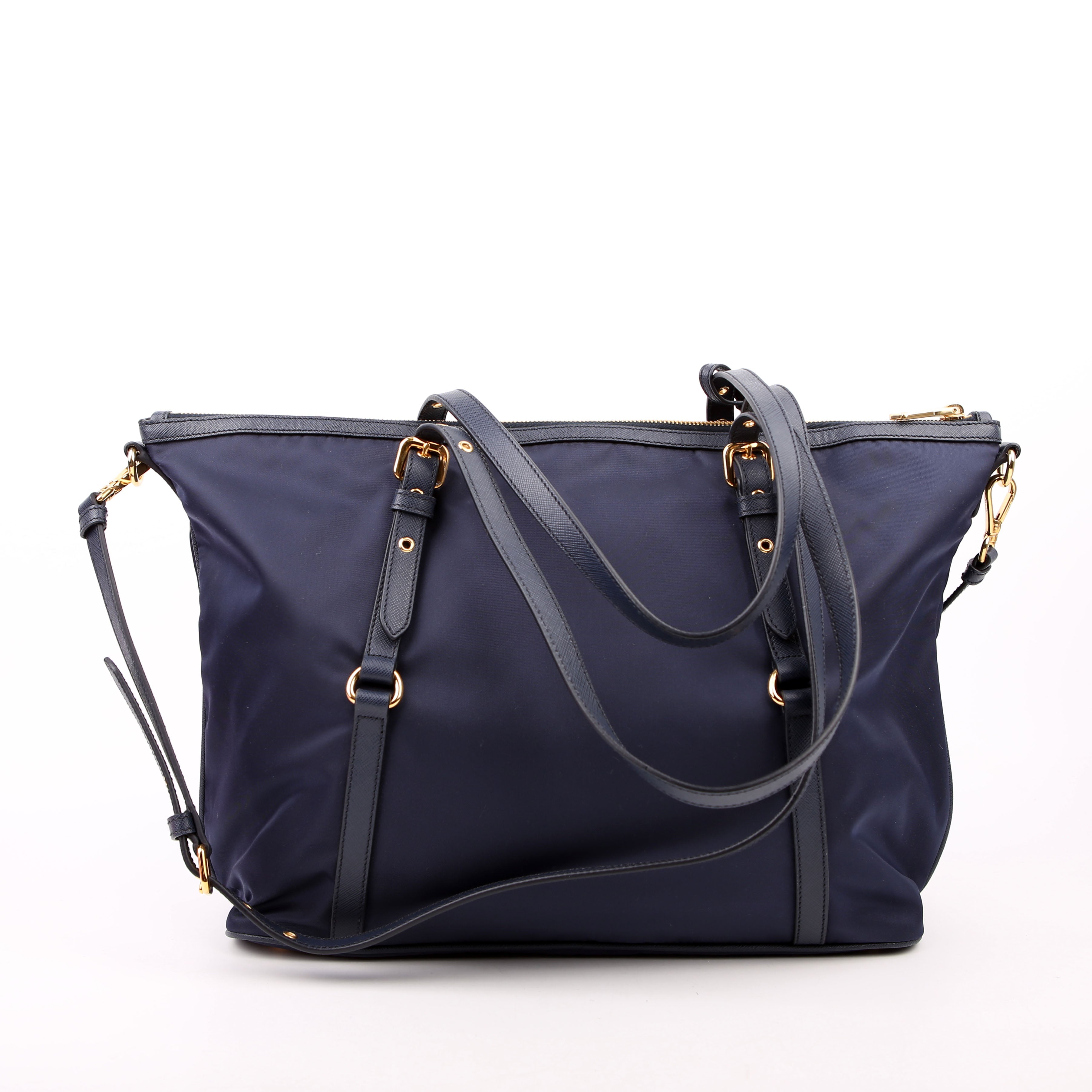 1BG253 Nylon Shopping Tote Blue