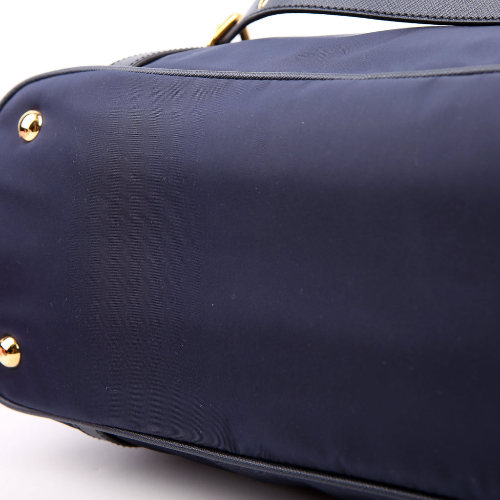 1BG253 Nylon Shopping Tote Blue