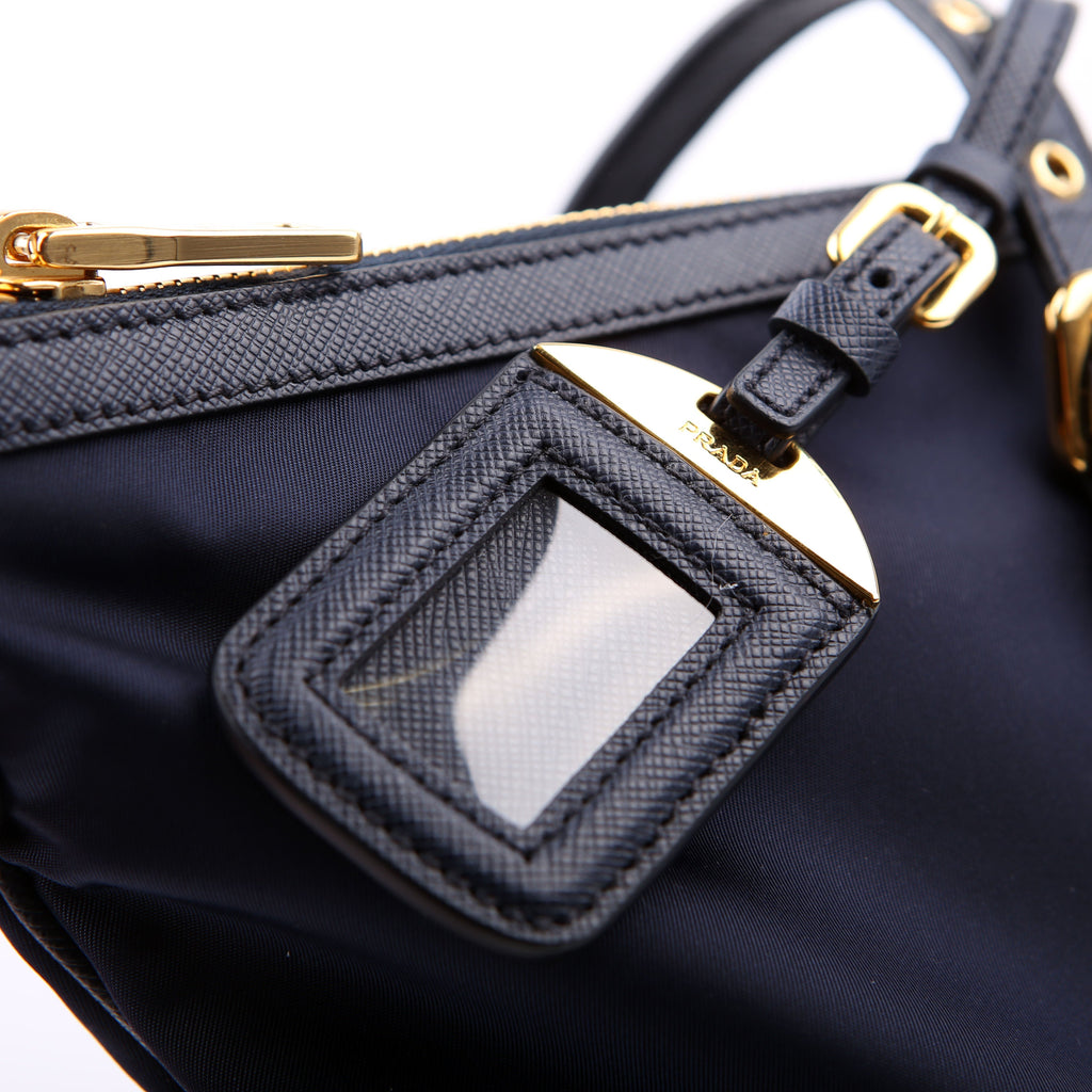 1BG253 Nylon Shopping Tote Blue