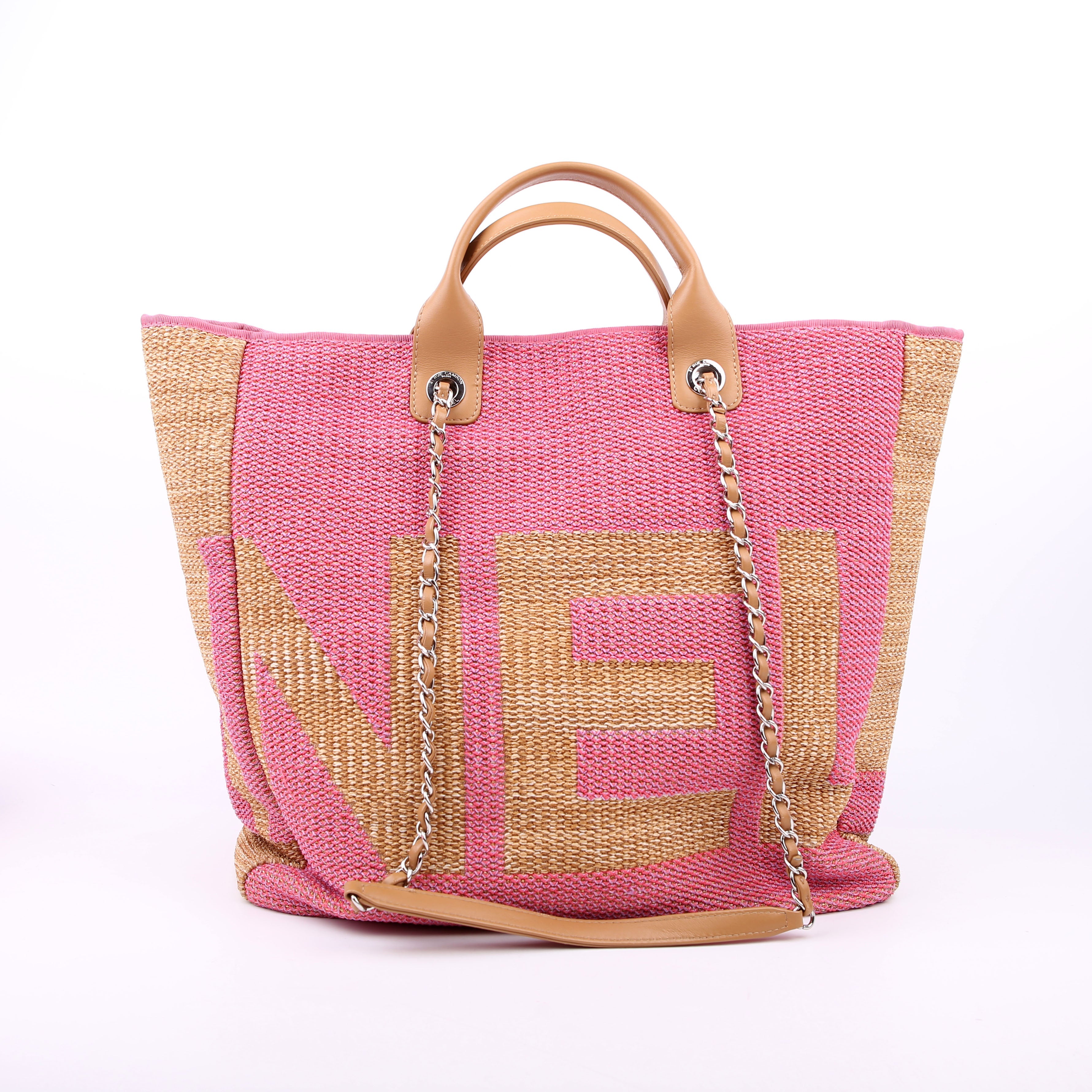 Shopping Bag Large Mixed Fibers Pink