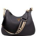 Prada Vitello Daino Soft Leather Crossbody Black