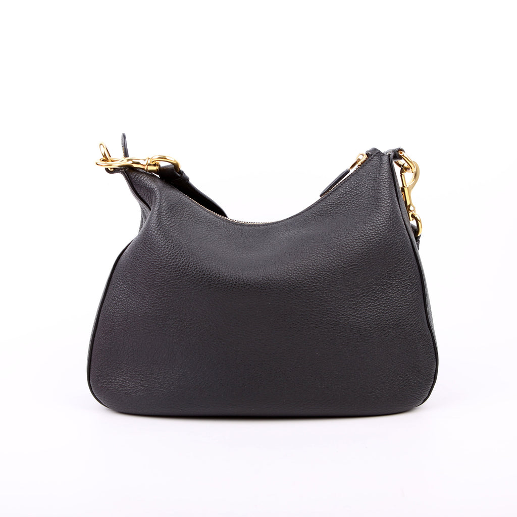 Prada Vitello Daino Soft Leather Crossbody Black