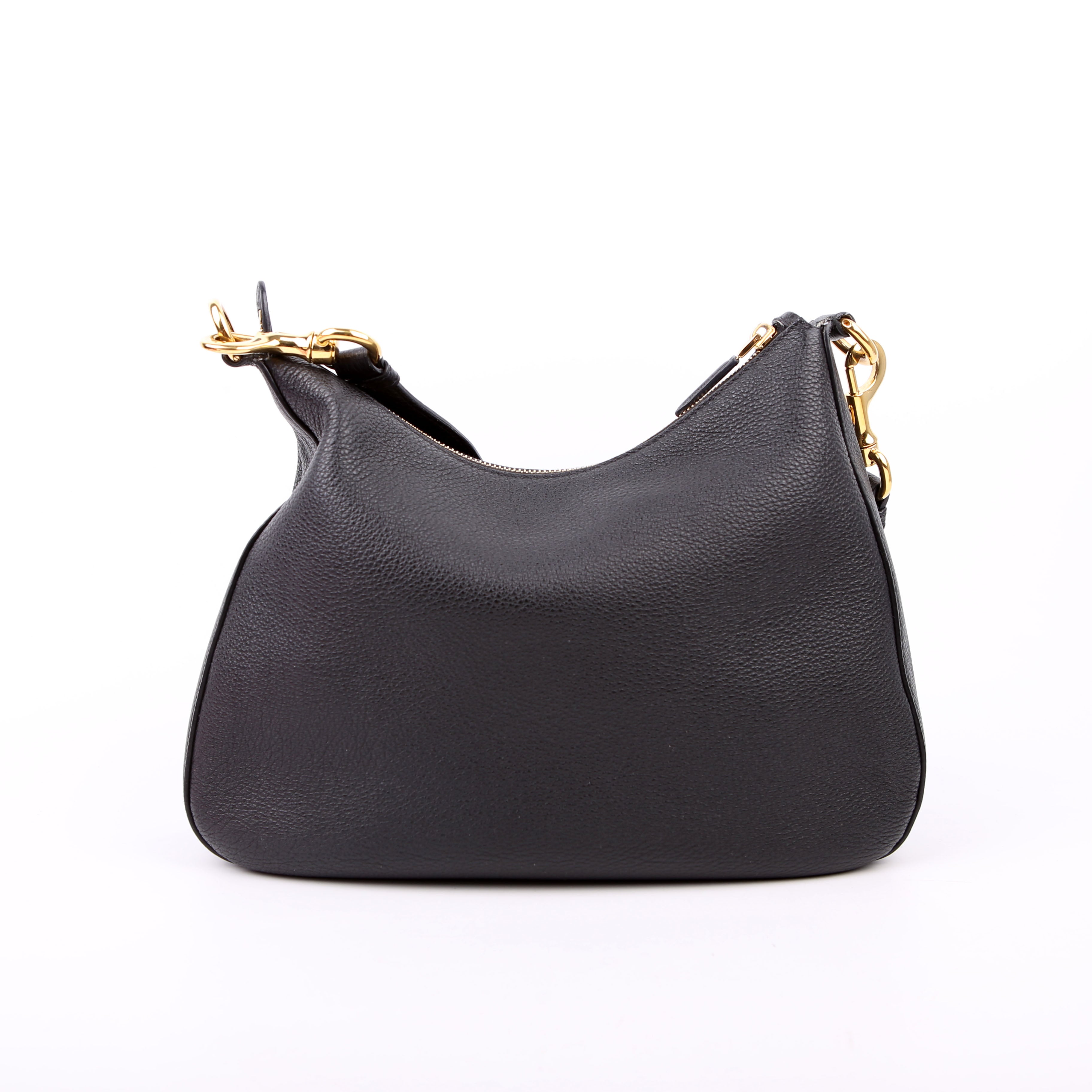 Prada Vitello Daino Soft Leather Crossbody Black
