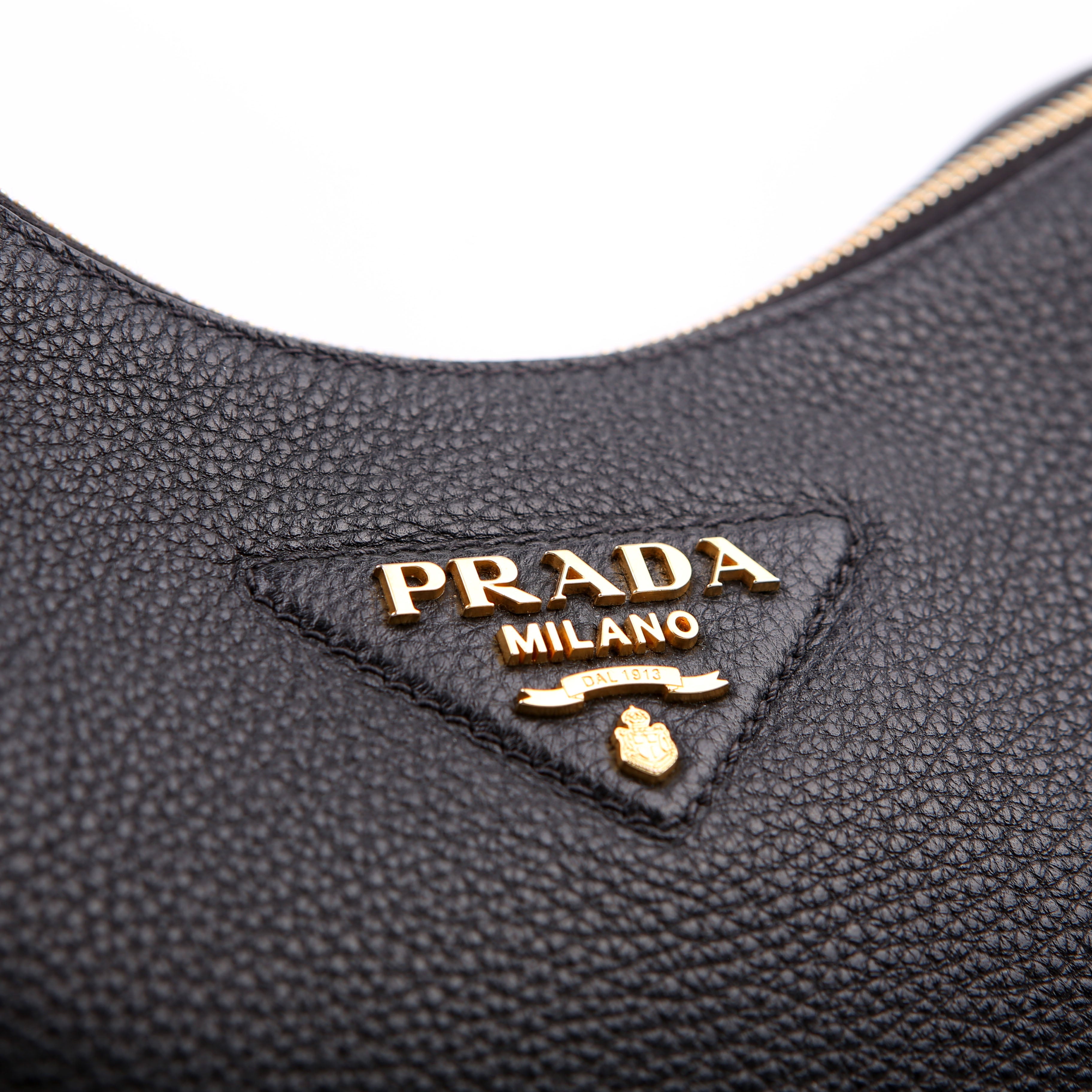 Prada Vitello Daino Soft Leather Crossbody Black