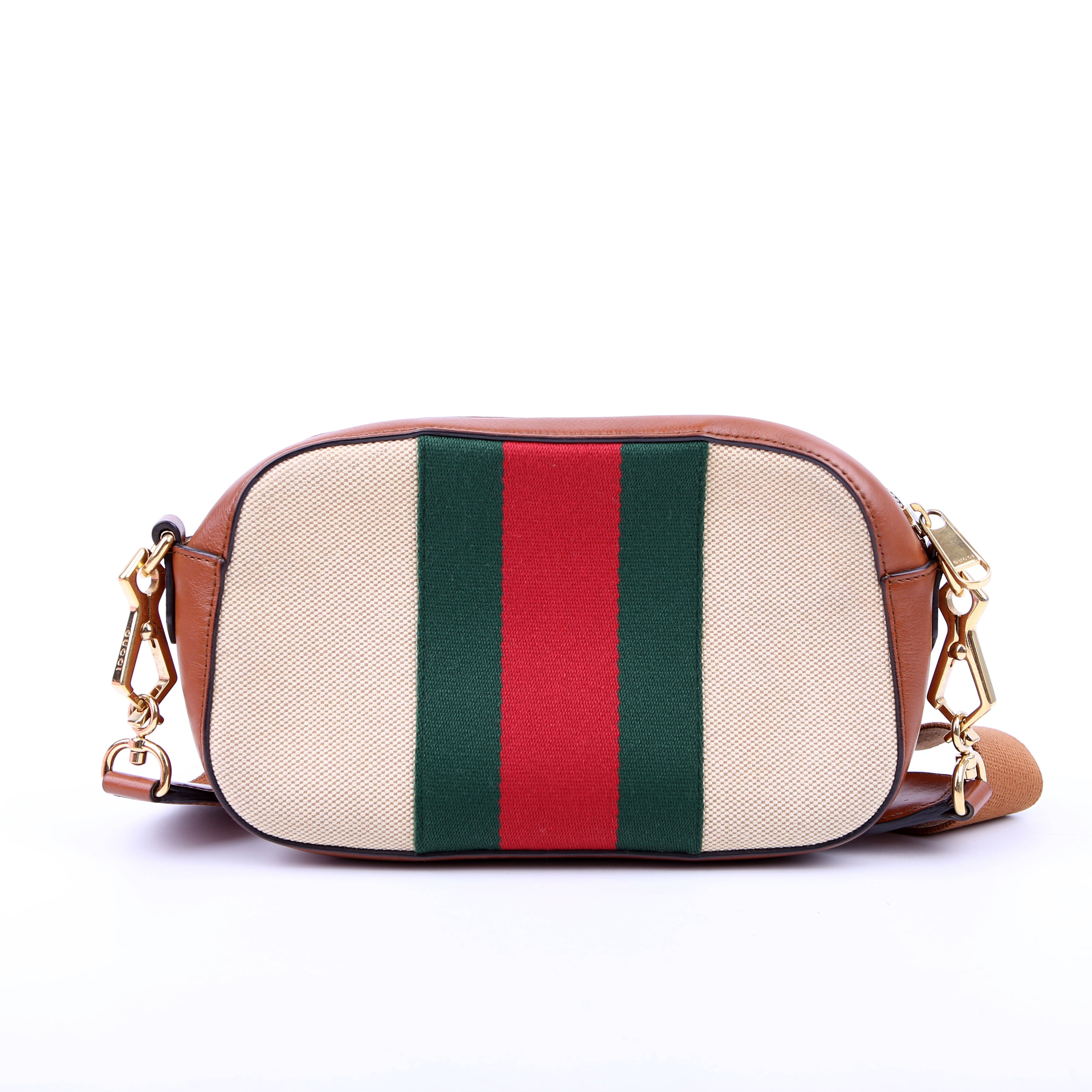 575073 Vintage Web Camera Bag Tan