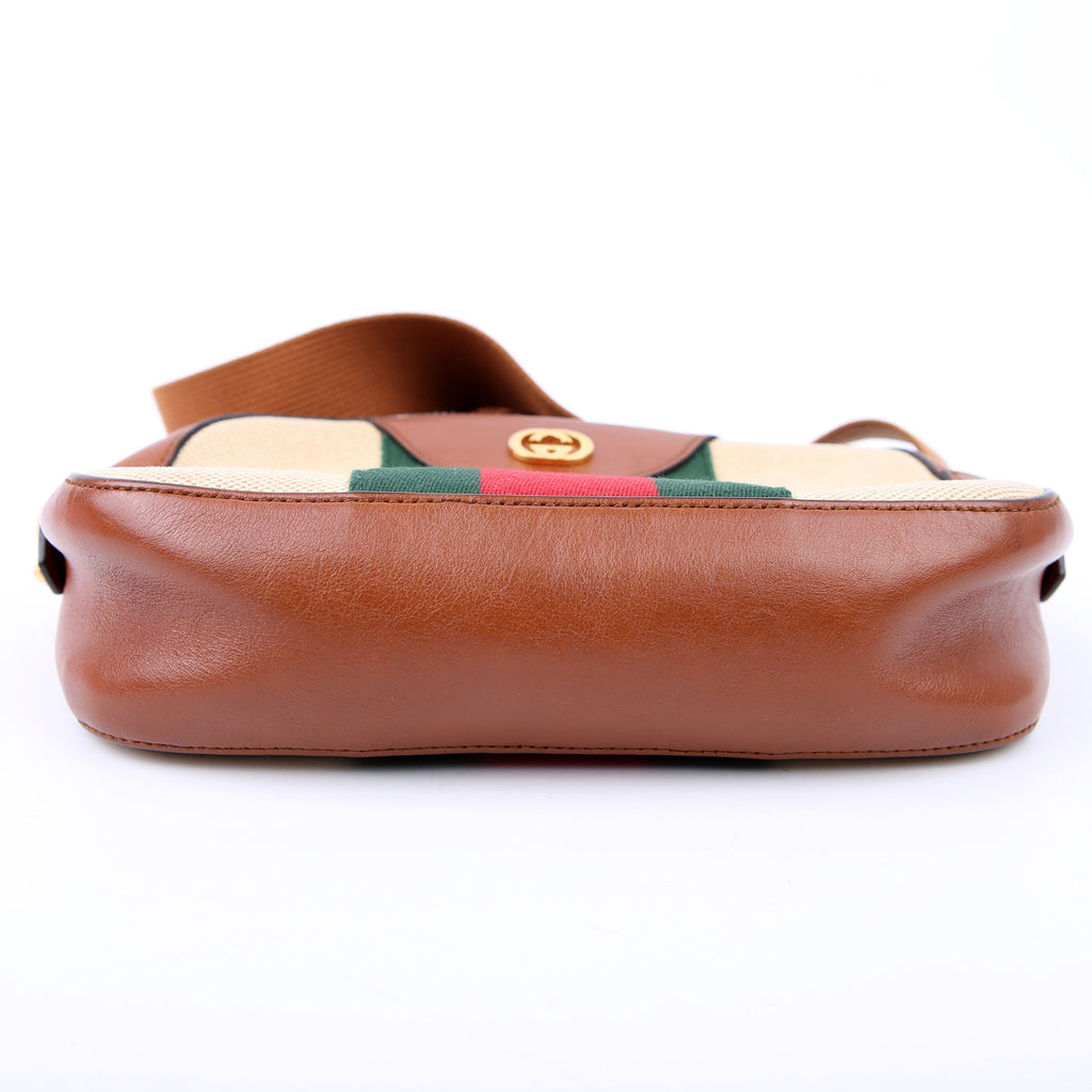 575073 Vintage Web Camera Bag Tan