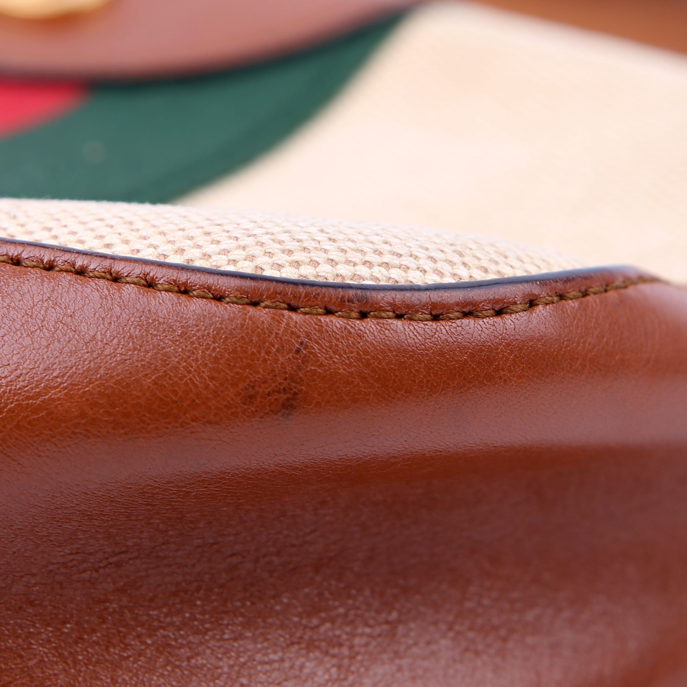 575073 Vintage Web Camera Bag Tan