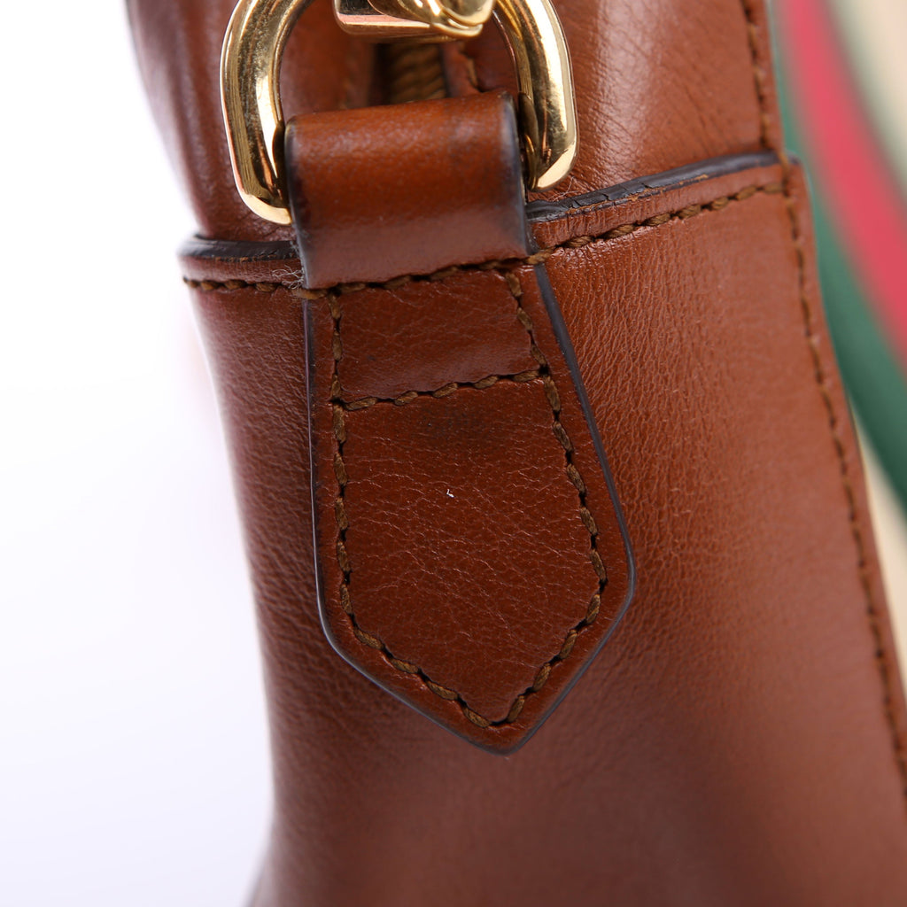 575073 Vintage Web Camera Bag Tan