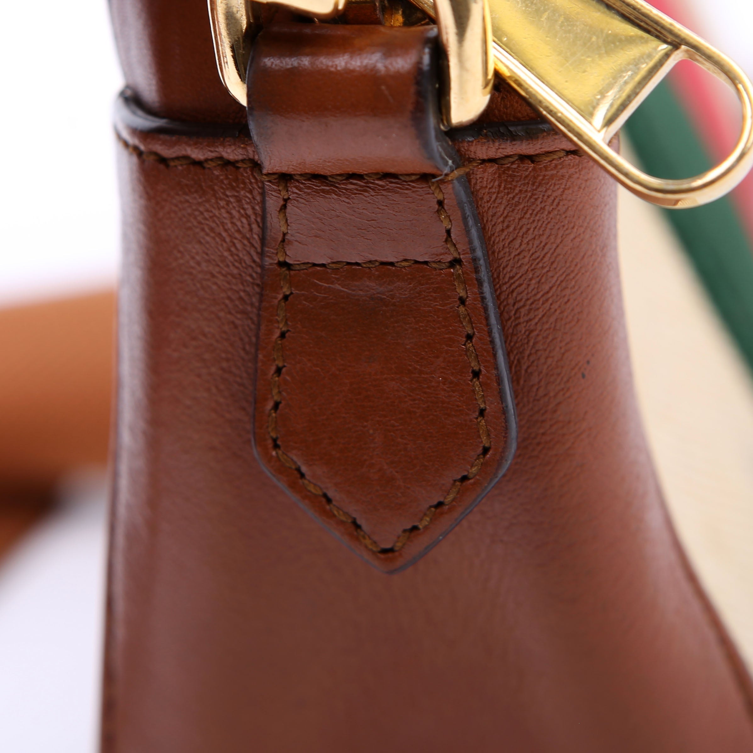 575073 Vintage Web Camera Bag Tan