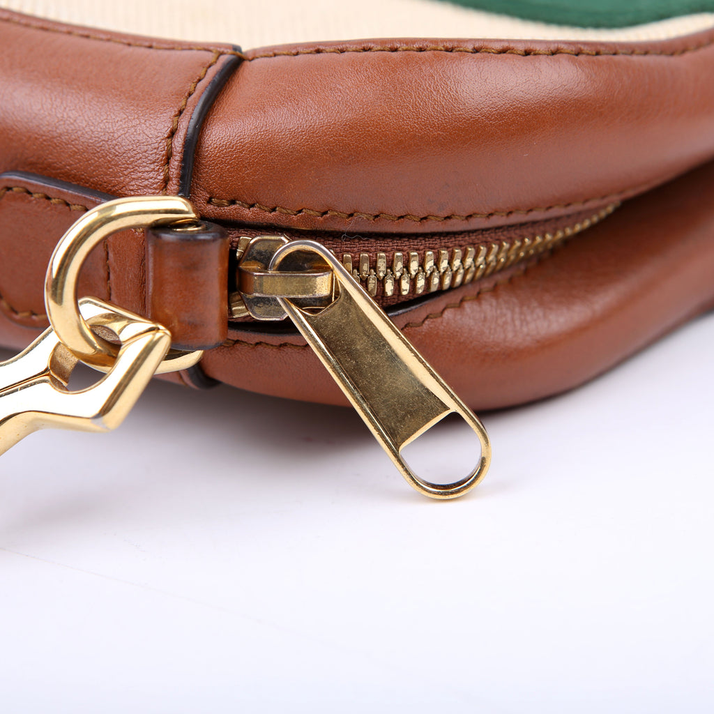 575073 Vintage Web Camera Bag Tan