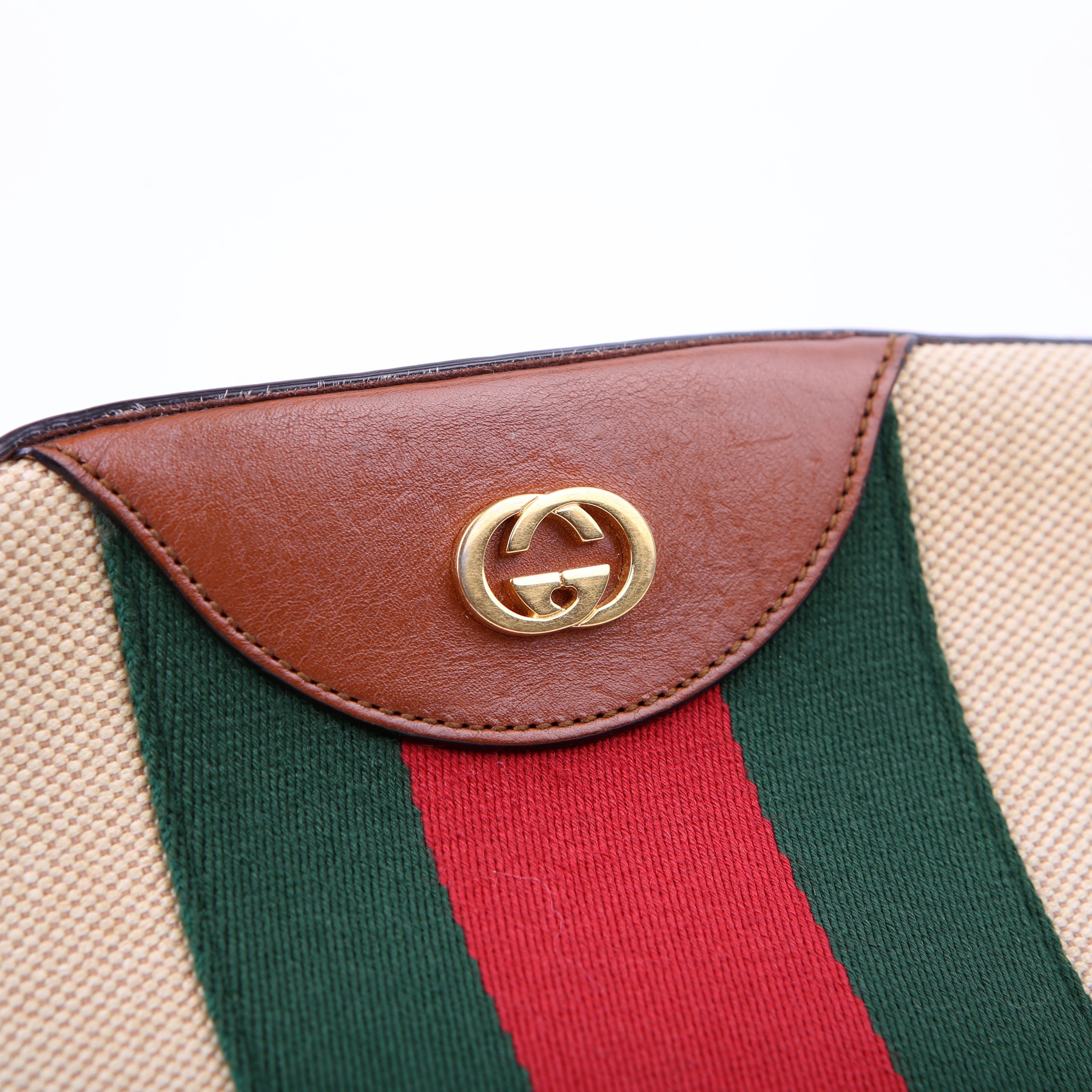 575073 Vintage Web Camera Bag Tan