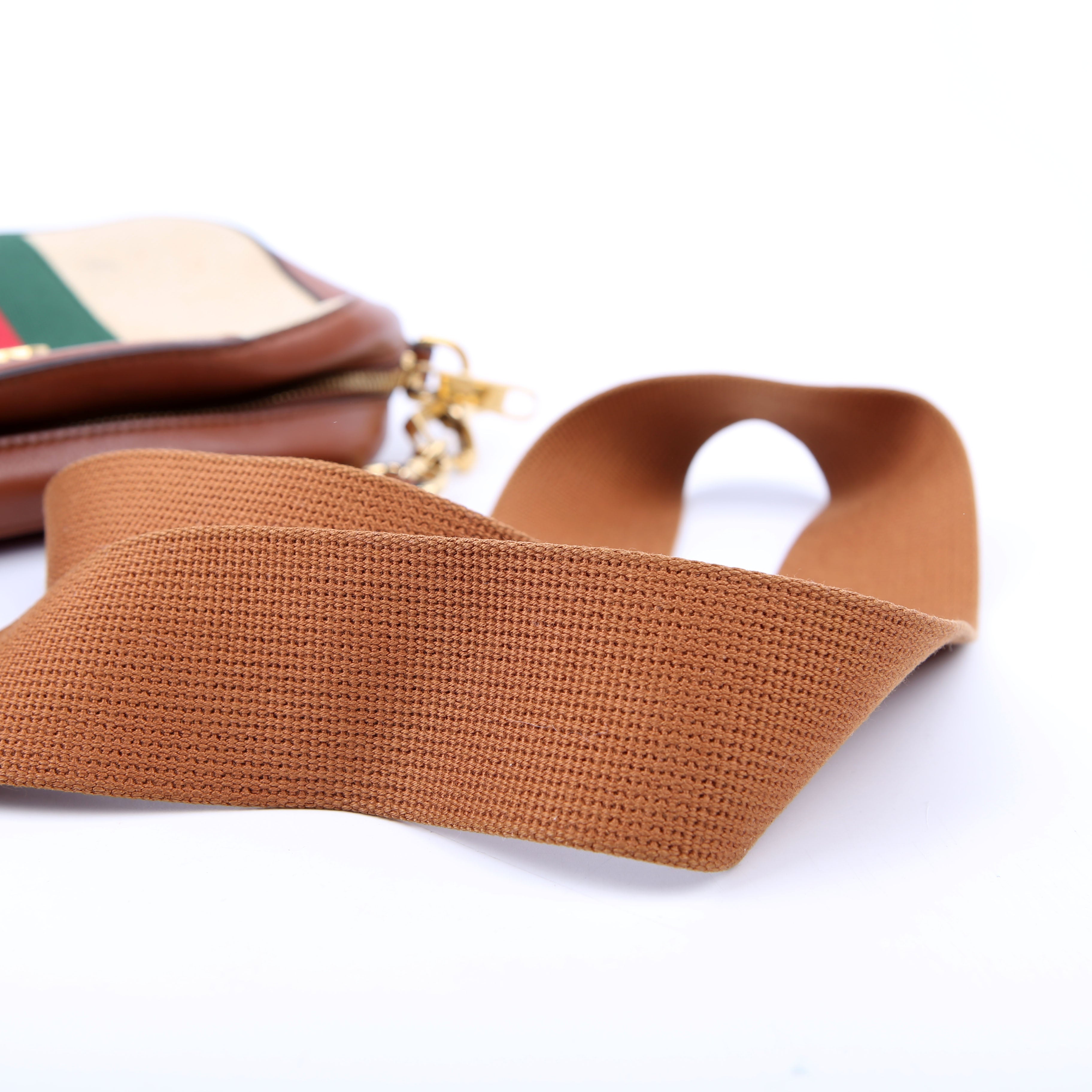 575073 Vintage Web Camera Bag Tan