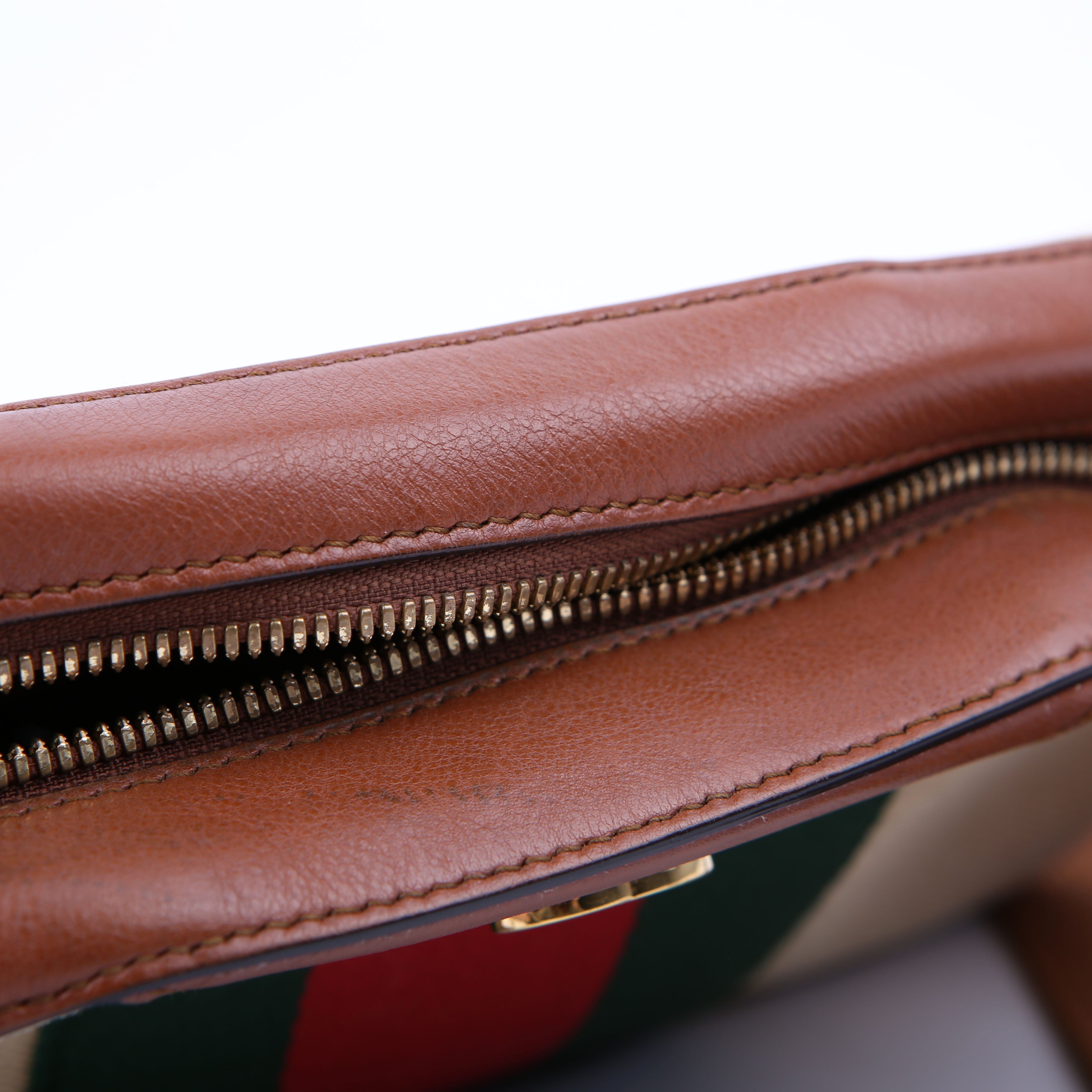 575073 Vintage Web Camera Bag Tan