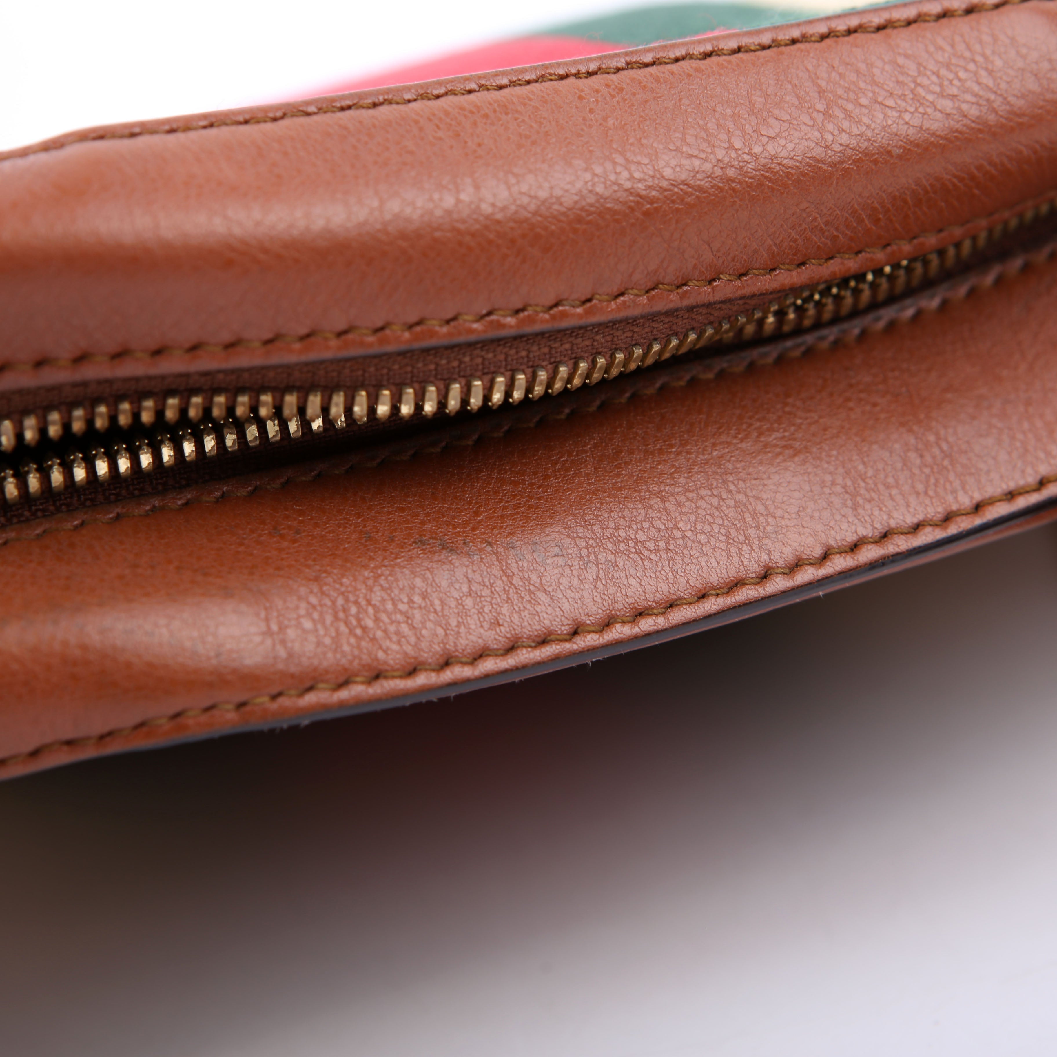 575073 Vintage Web Camera Bag Tan