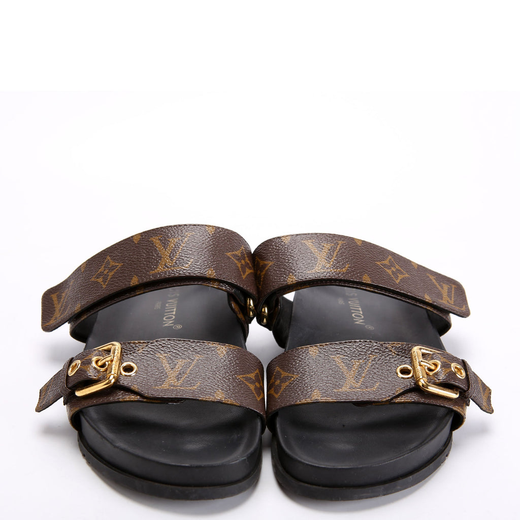 Bom Dia Flat Mules Monogram
