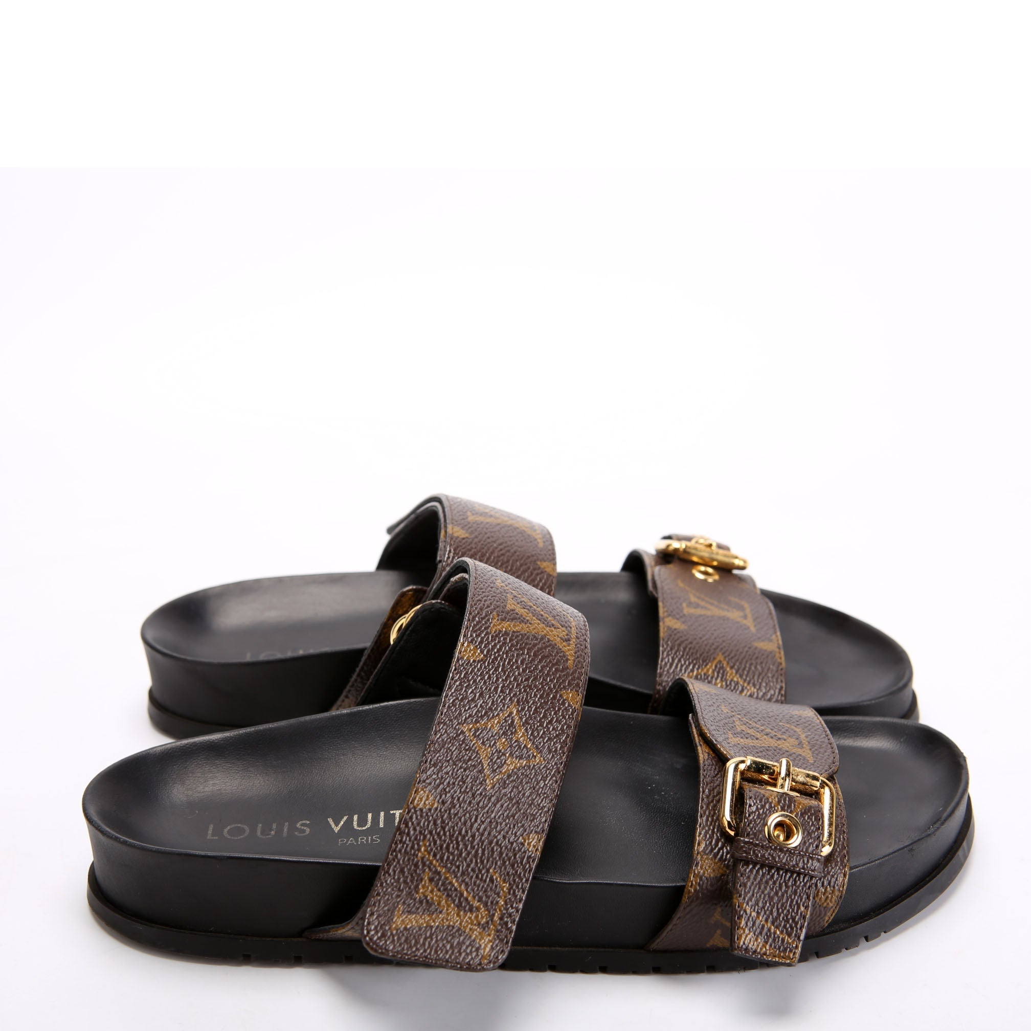 Bom Dia Flat Mules Monogram
