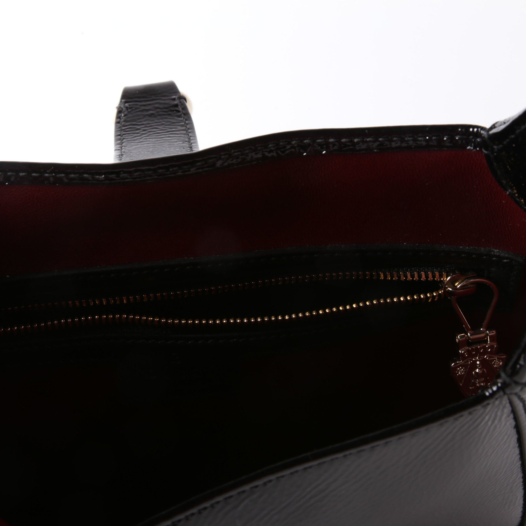 Gucci 782849 Jackie Patent Shoulder Bag Small Black