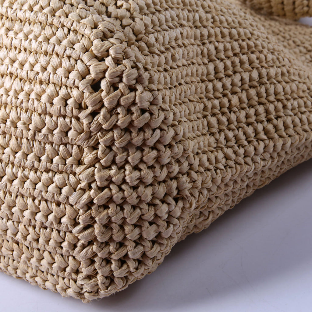 Prada Yarn Raffia Embroidered Tote