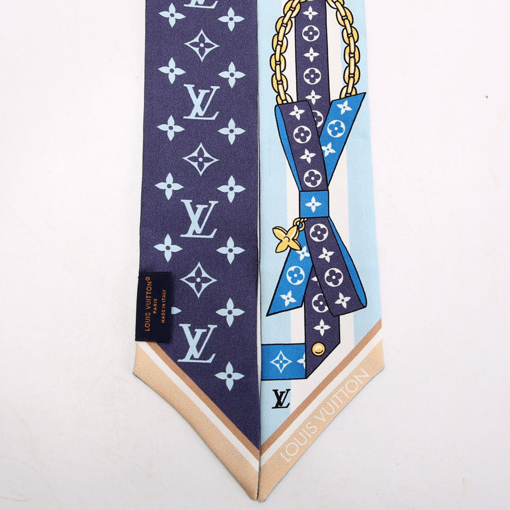 Bow BB Bandeau Silk Scarf Blue