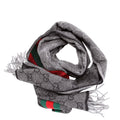 Gucci 570603 GG Wool Muffler Scarf Black