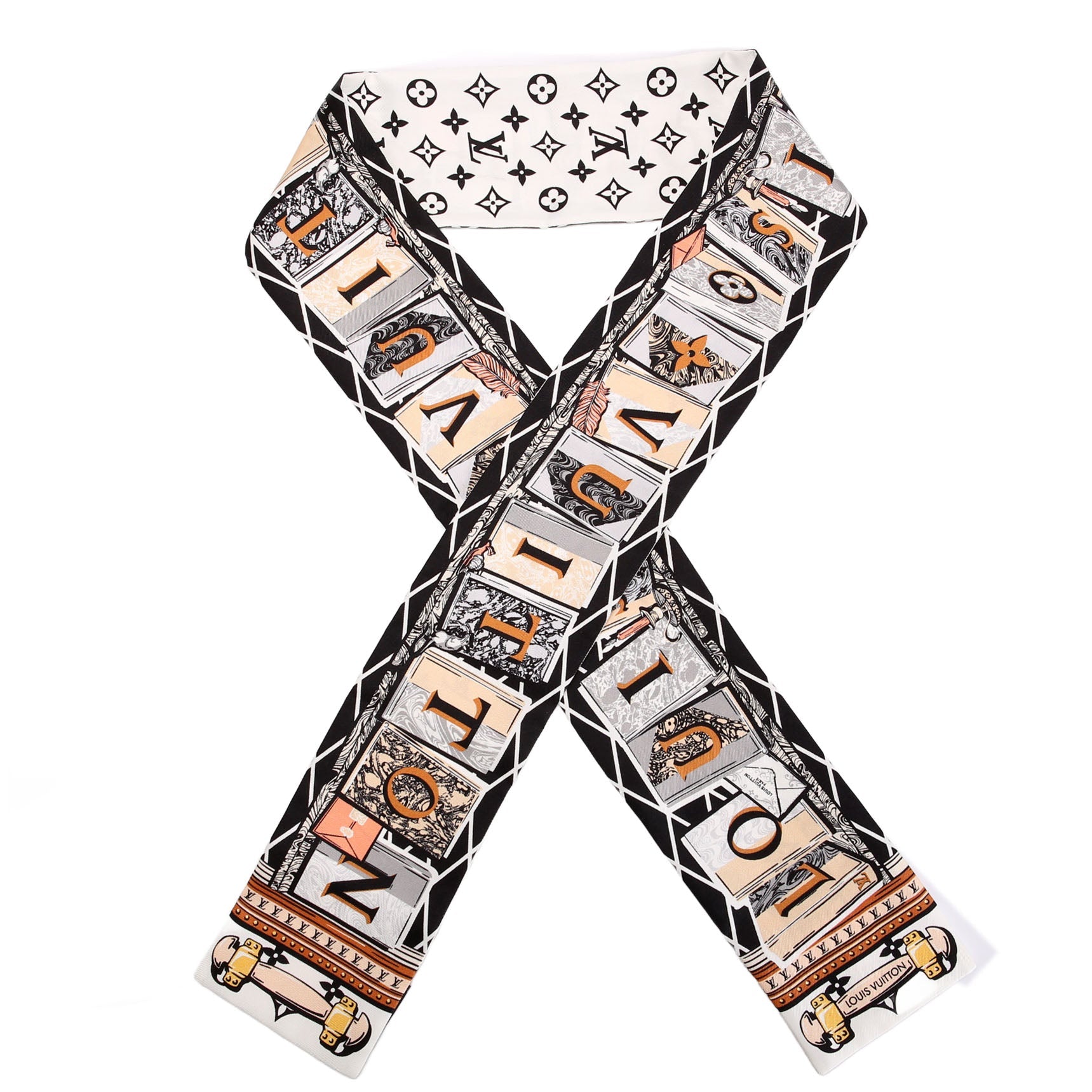 LV Library Bandeau Scarf Multicolor
