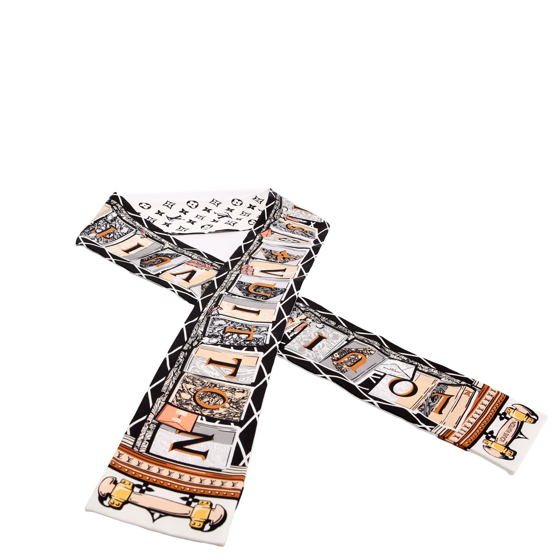 LV Library Bandeau Scarf Multicolor