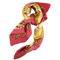 Astrologie 90CM Silk Scarf Red/Gold