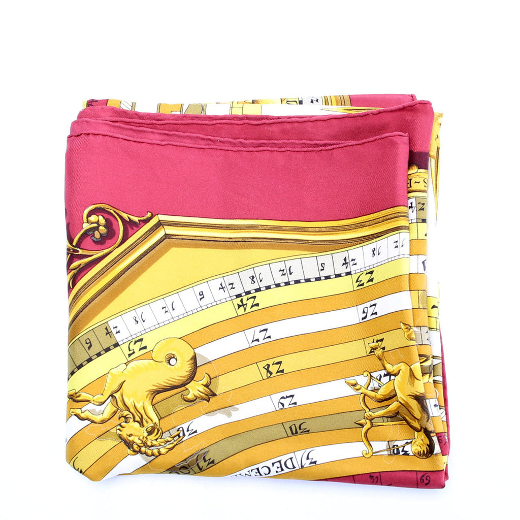 Astrologie 90CM Silk Scarf Red/Gold