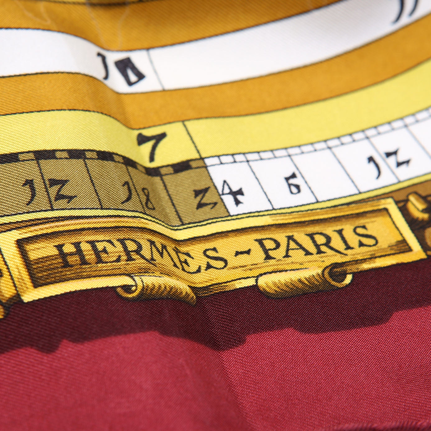 Astrologie 90CM Silk Scarf Red/Gold
