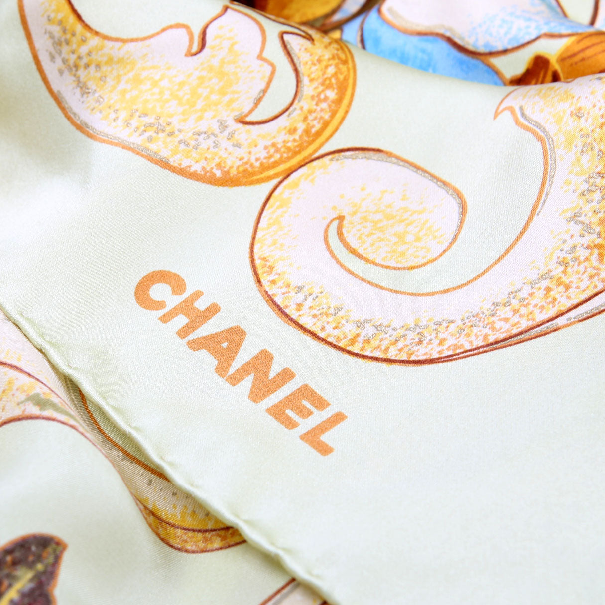 CC Floral 90CM Silk Scarf Green/Multicolor