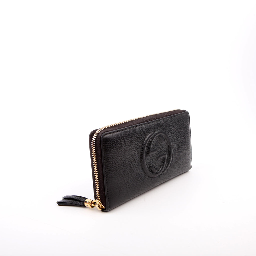598187 Soho Zip Around Wallet Black